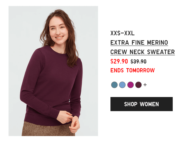 PDP3 - WOMEN EXTRA FINE MERINO CREW NECK SWEATER