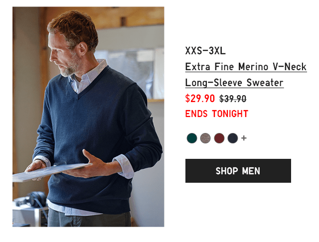 PDP3 - MEN EXTRA FINE MERINO V-NECK LONG-SLEEVE SWEATER