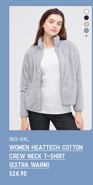 PDP1 - WOMEN HEATTECH COTTON CREW T-SHIRT (EXTRA WARM)
