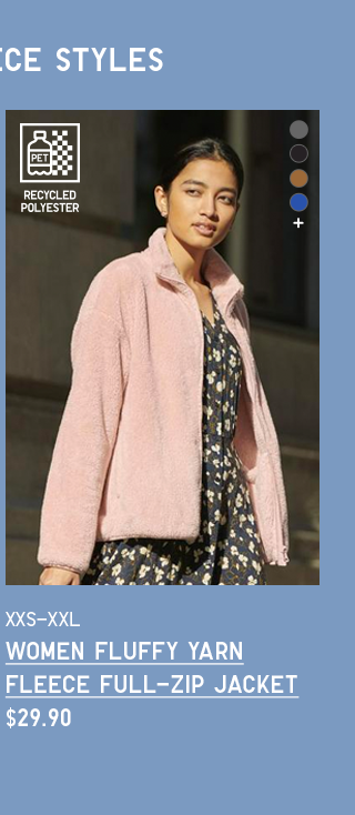 PDP 6 - WOMEN FLUFFY YARN FLEECE FULL-ZIP JACKET