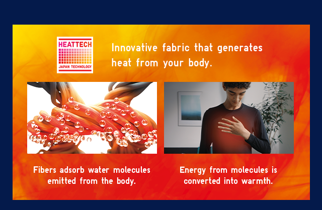 INNOVATIVE FABRIC THAT GENERATES HEAT FROM YOUR BODY.