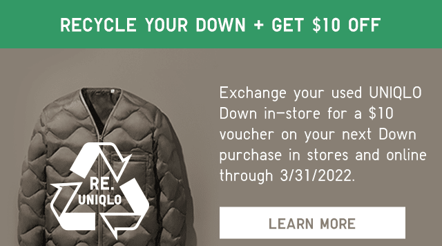 BANNER - RECYCLE YOUR DOWN + GET $10 OFF