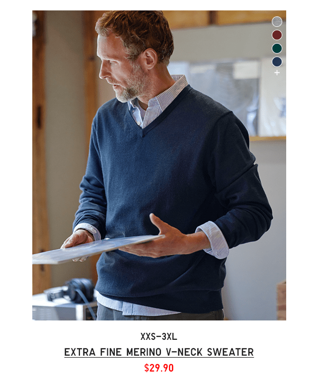 PDP4 - EXTRA FINE MERINO V-NECK SWEATER