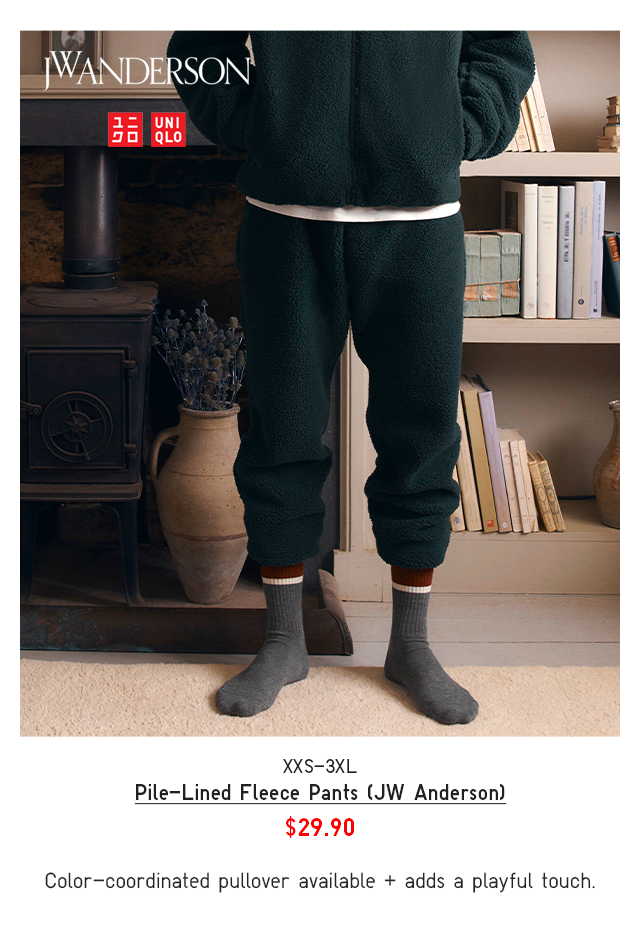 PDP4 - MEN PILE-LINED FLEECE PANTS (JW ANDERSON)