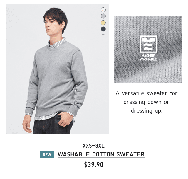 PDP3 - MEN WASHABLE COTTON LONG-SLEEVE SWEATER