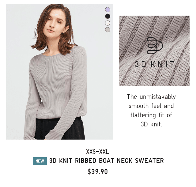 PDP1 - WOMEN 3D KNIT RIBBED BOAT NECK SWEATER