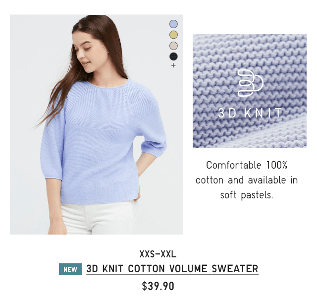 PDP2 - WOMEN 3D KNIT COTTON VOLUME SWEATER