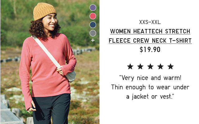 PDP3 - WOMEN HEATTECH STRETCH FLEECE CREW NECK T-SHIRT