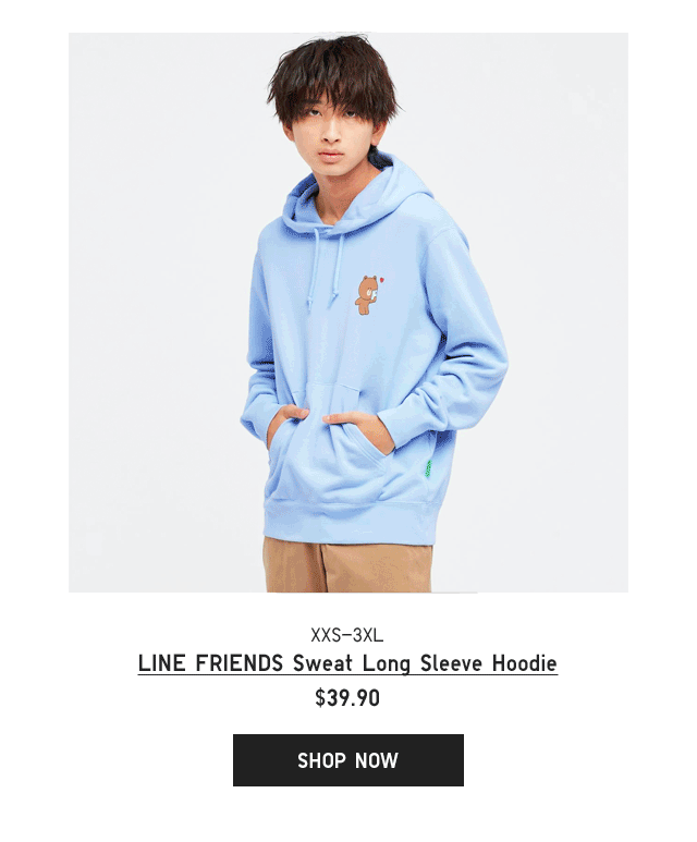 PDP LINE FRIENDS - LINE FRIENDS SWEAT LONG SLEEVE HOODIE