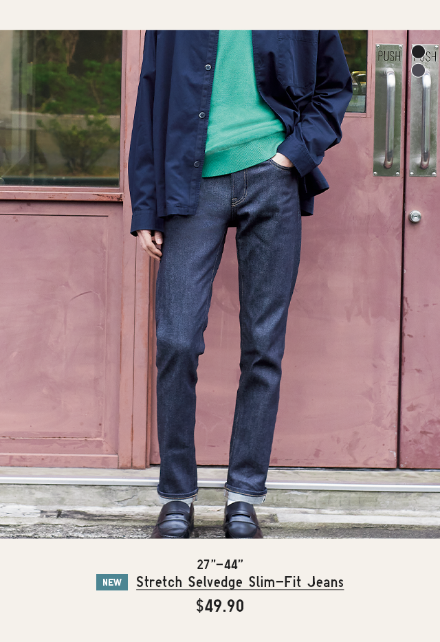 PDP4 - STRETCH SELVEDGE SLIM-FIT JEANS