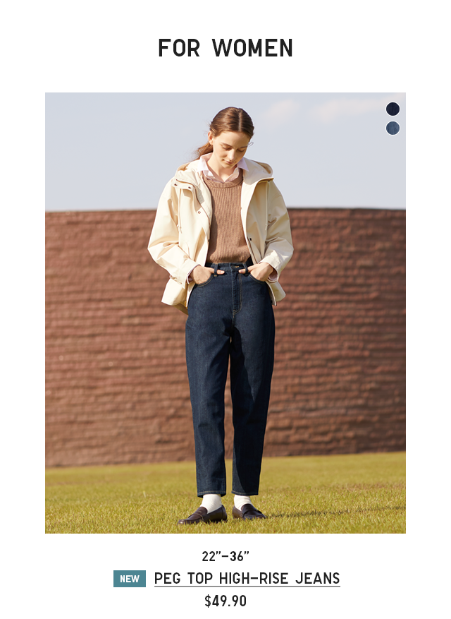 PDP1 - WOMEN PEG TOP HIGH-RISE JEANS