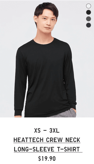HT PDP2 - MEN HEATTECH CREW NECK LONG-SLEEVE T-SHIRT