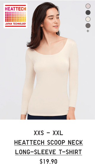 HT PDP1 - WOMEN HEATTECH SCOOP NECK LONG-SLEEVE T-SHIRT