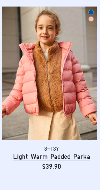PDP8 - KIDS LIGHT WARM PADDED PARKA