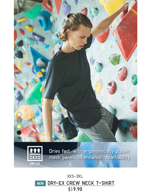 PDP3 - MEN DRY-EX CREW NECK T-SHIRT