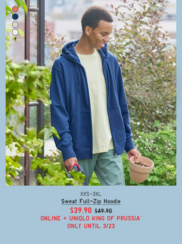 PDP3 - MEN SWEAT FULL-ZIP HOODIE