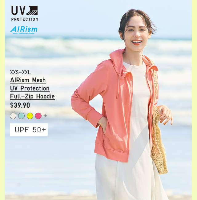 PDP1 - WOMEN AIRISM MESH UV PROTECTION FULL-ZIP HOODIE