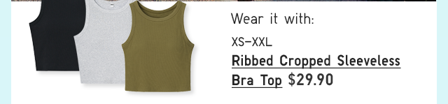 PDP11 - WOMEN RIBBED CROPPED SLEEVELESS BRA TOP