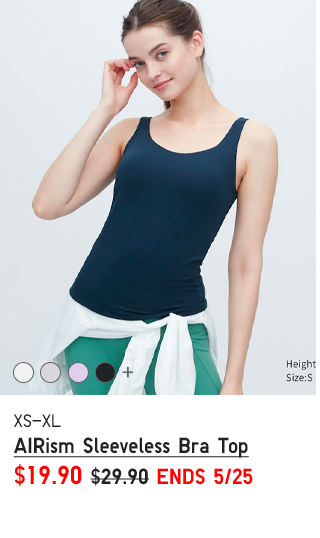 PDP14 - WOMEN AIRISM SLEEVELESS BRA TOP