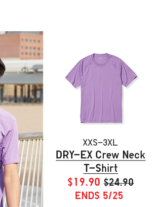 PDP10 - MEN DRY-EX CREW NECK T-SHIRT