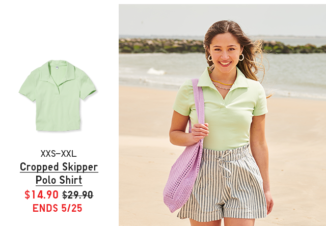 PDP12 - WOMEN CROPPED SKIPPER POLO SHIRT