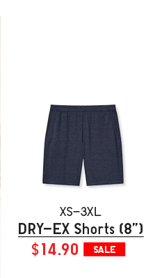 PDP4 - MEN DRY-EX SHORTS 8 INCHES