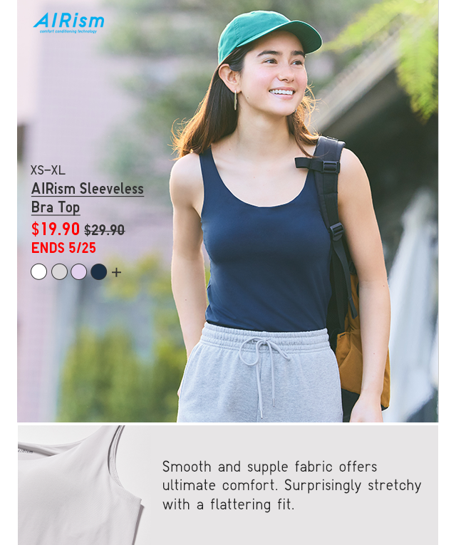 PDP1 - WOMEN AIRISM SLEEVLESS BRA TOP