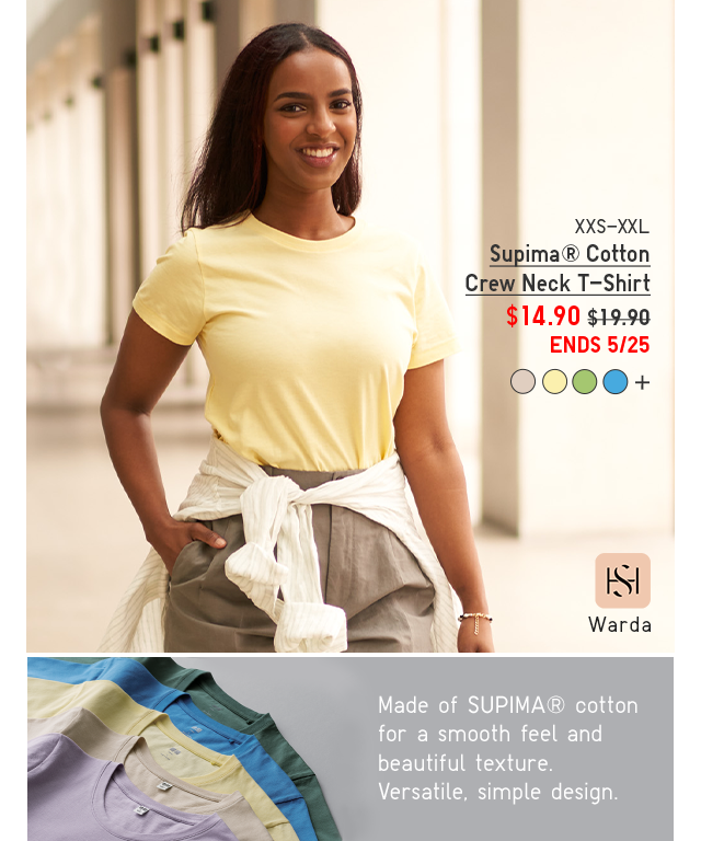 PDP2 - WOMEN SUPIMA COTTON CREW NECK T-SHIRT