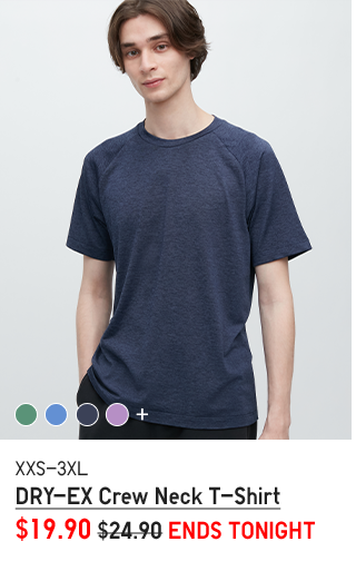 PDP3 - MEN DRY-EX CREW NECK T-SHIRT