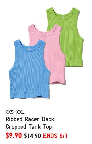 PDP1 - WOMEN RIBBED RACER BACK CROPPED TANK TOP