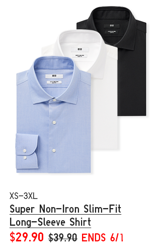 PDP2 - MEN SUPER NON-IRON SLIM-FIT LONG-SLEEVE SHIRT