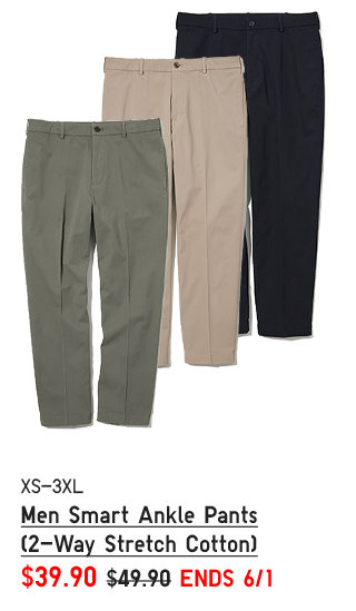 PDP4 - MEN SMART ANKLE PANTS (2-WAY STRETCH COTTON)