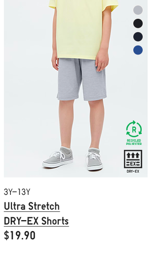 PDP10 - KIDS ULTRA STRETCH DRY-EX SHORTS