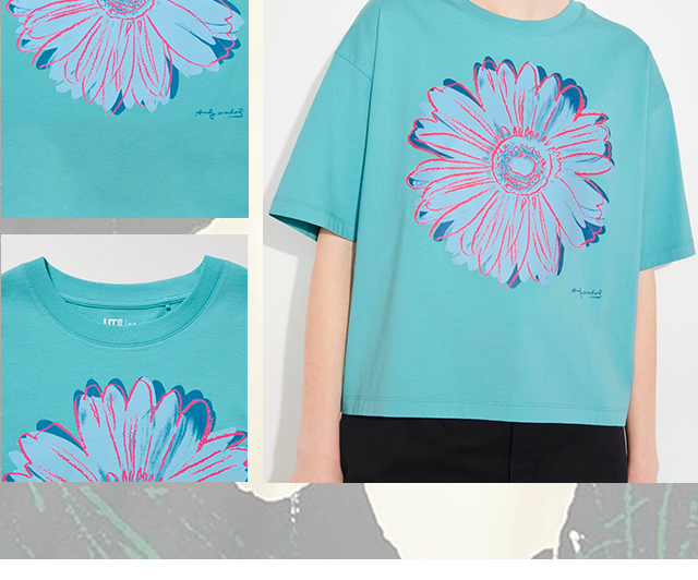 PDP2 - WOMEN ANDY WARHOL FLOWERS COLLECTION GRAPHIC T-SHIRT