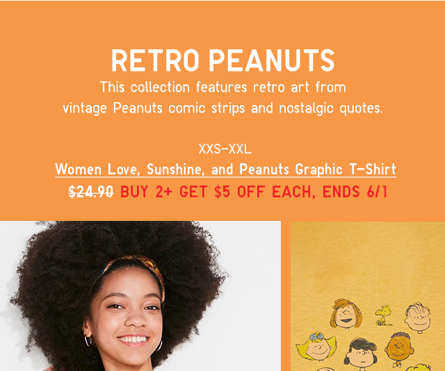 PDP3 - WOMEN LOVE, SUNSHINE, AND PEANUTS GRPAHIC T-SHIRT
