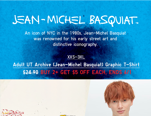 PDP7 - ADULT UT ARCHIVE JEAN MICHAEL BASQUIAT GRAPHIC T-SHIRT