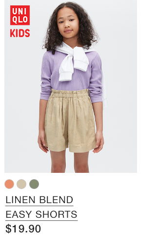 PDP 6 - GIRLS LINEN BLEND EAY SHORTS