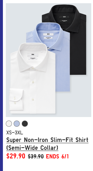 PDP6 - MEN SUPER NON-IRON SLIM-FIT SHIRT (SEMI-WIDE COLLAR)