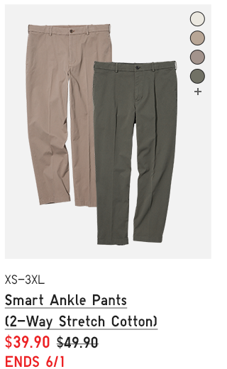 PDP10 - MEN SMART ANKLE PANTS (2-WAY STRETCH COTTON)