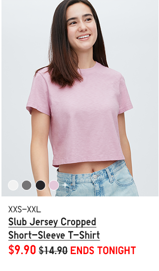 PDP2 - WOMEN SLUB JERSEY CROPPED SHORT-SLEEVE T-SHIRT