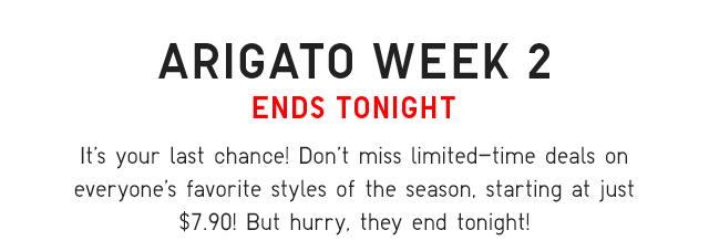 SUB - ARIGATO WEEK 2 ENDS TONIGHT.