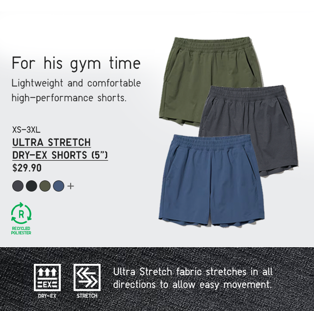 PDP5 - MEN ULTRA STRETCH DRY-EX SHORTS 5 INCHES