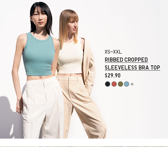 PDP1 - RIBBED CROPPED SLEEVELESS BRA TOP