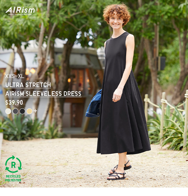 PDP2 - WOMEN ULTRA STRETCH AIRISM SLEEVELESS DRESS