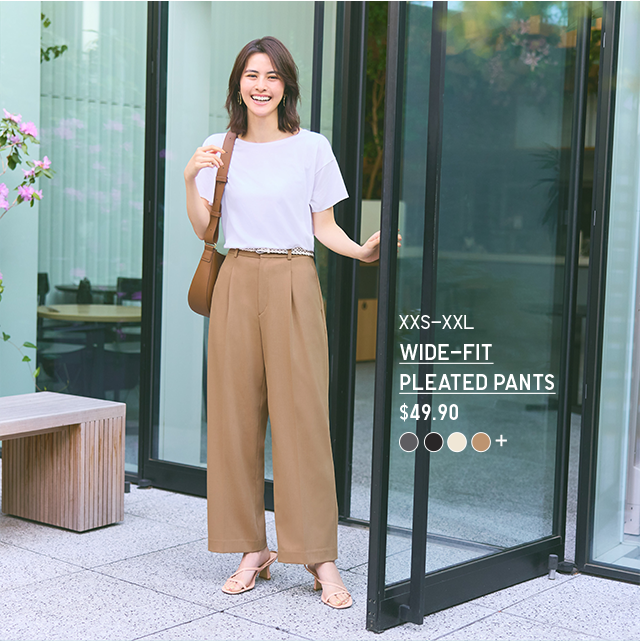 PDP3 - WOMEN WIDE-FIT PLEATED PANTS