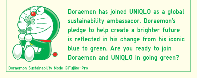 BANNER 2 - DORAEMON HAS JOINED UNIQLO AS A GLOBAL SUSTAINABILITY AMBASSADOR.