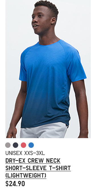 PDP4 - MEN DRY-EX CREW NECK SHORT-SLEEVE T-SHIRT (LIGHTWEIGHT)