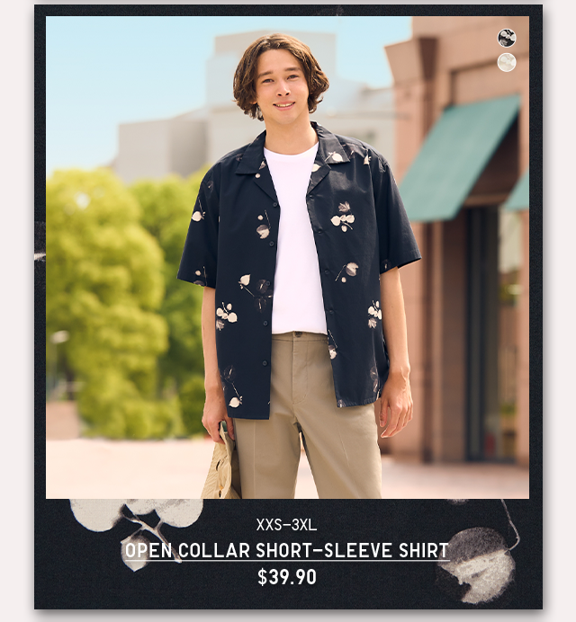 PDP3 - MEN OPEN COLLAR SHORT-SLEEVE SHIRT