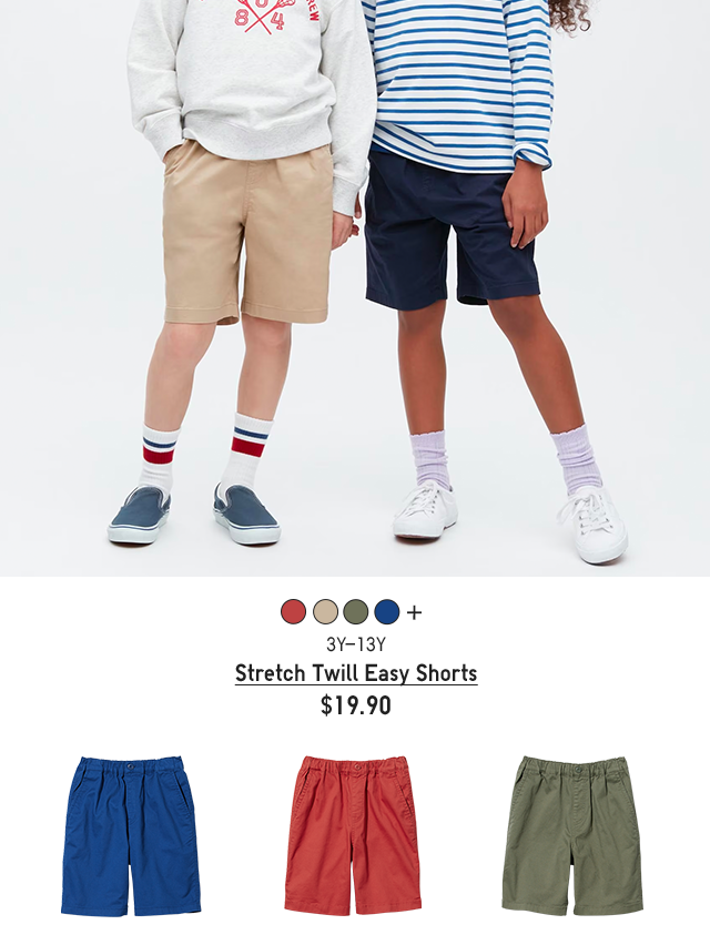 PDP14 - KIDS STRETCH TWILL EASY SHORTS