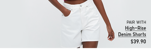 PDP6 - WOMEN HIGH RISE DENIM SHORTS
